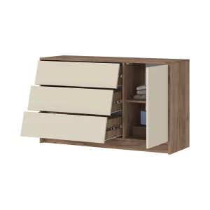 купить рейн км 01 комод 1200 (1200х720х400) фасад кашемир/корпус дуб крафт табачный в Красноярске