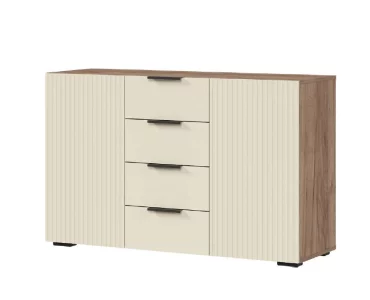 СОНАТА КМ 01 Комод 1200 (1200х760х400) Фасад МДФ МОНО КЕРАМИКА/Корпус ДУБ КРАФТ ТАБАЧНЫЙ