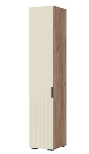 СОНАТА ШК 01 Шкаф 400 (400х2100х460) Фасад МДФ МОНО КЕРАМИКА/Корпус ДУБ КРАФТ ТАБАЧНЫЙ