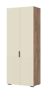 СОНАТА ШК 02 Шкаф 2-х створчатый (800х2100х460) Фасад МДФ МОНО КЕРАМИКА/Корпус ДУБ КРАФТ ТАБАЧНЫЙ